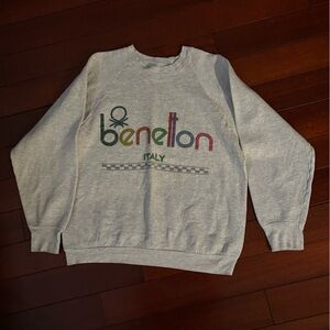 United Colors Of Benetton Gray Crewneck Sweatshirt Sz L